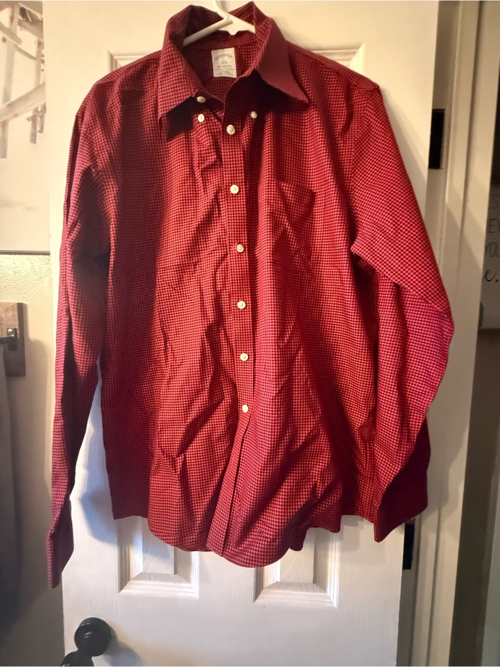 Brooks Brothers Men's Red Check Button-Down Dress Shirt